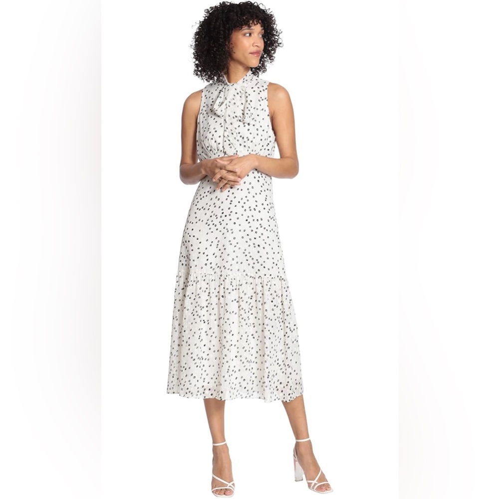 🌸Maggy London🌸 Neck Tie Midi Dress
